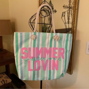 Striped Summer Lovin' Tote Bag